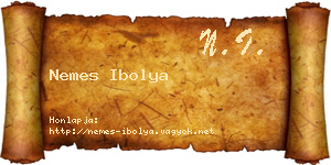 Nemes Ibolya névjegykártya